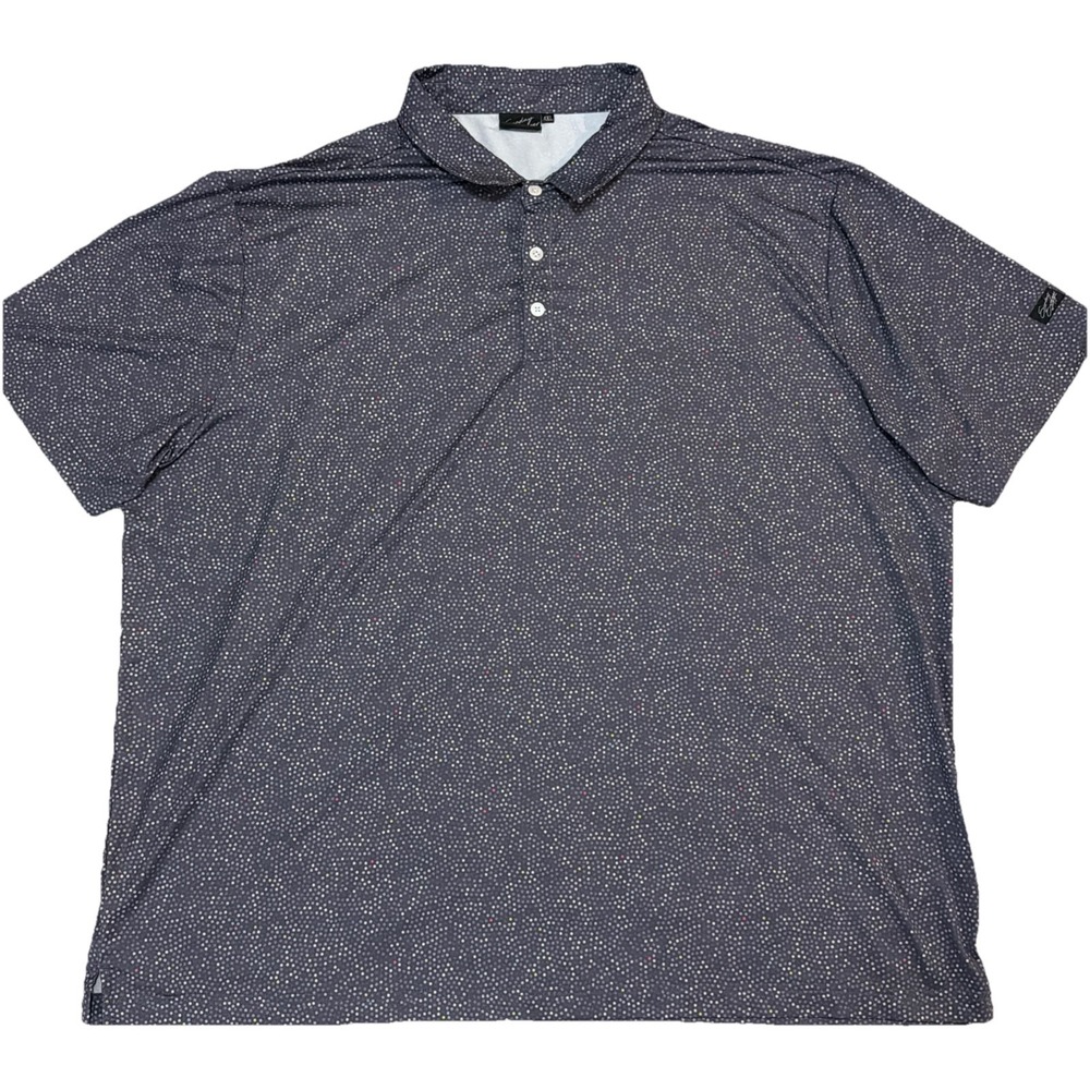 Sunday Swagger Polo Shirt Mens Sz 4XL Multi Color Dot Performance Golf